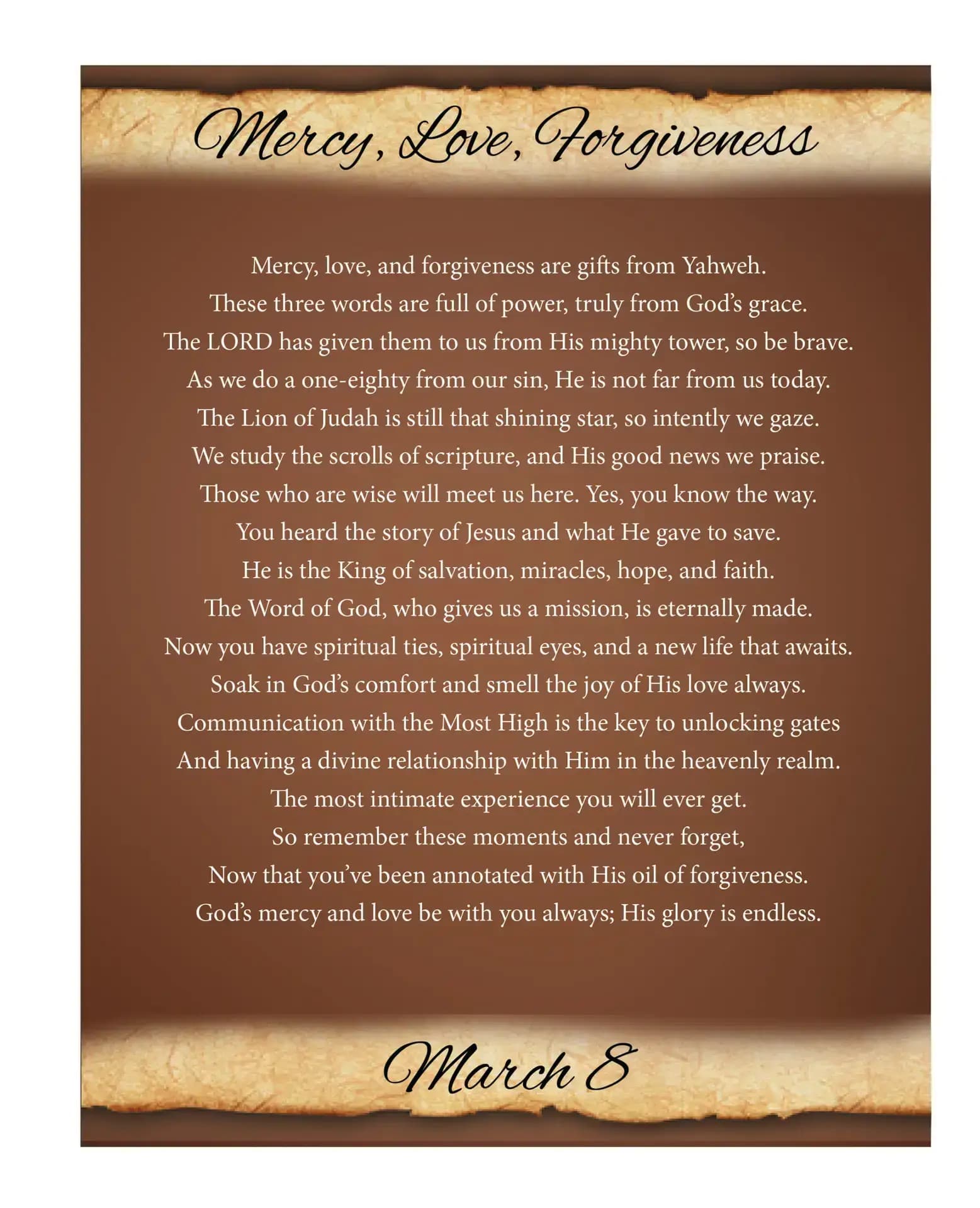 March featured poem